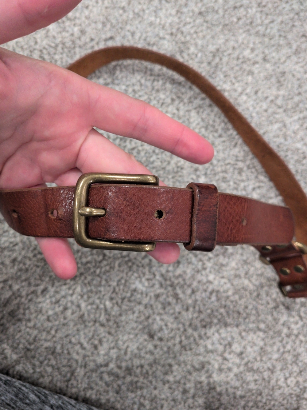 J.Crew Women's Italian Leather Belt Size M Brown Western Boho Equestrian Cinch - Picture 5 of 14